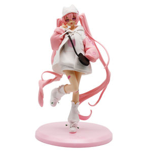 Bandai | In Stock Anime Hatsune Miku Hands Cherry umbrella Sweatshirt Action Figure Model Toys Cute Action Model PVC Collection Gift