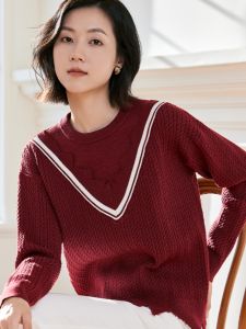 WANGGONGZHU | Fashionable Woolen Knitted Base Layer Top Womens Round Neck Two-Piece Illusion Inner Wear Design Sensation Autumn Winter