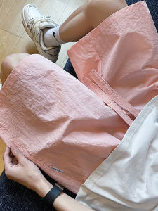 Dopamine Quick Dry Waterproof Shorts Mens Summer Thin American Casual Loose Sports Five-Quarter Mid-Pants Breathable