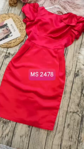 MyDu Shop | MÃ SỐ: 2478 ĐẦM TAY NGẮN PHỒNG ĐÍNH NƠ TRÊN VAI  VẢI TAPTA