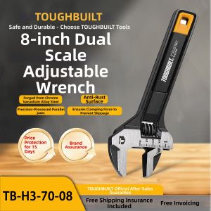 Toughbuilt | Black & Gold Dual-Scale Adjustable Wrench