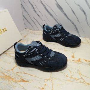 Leather Casual Shoes Womens 2025 Autumn New Thick Bottom Color Block Luxury Deqin Retro Sports Shoes Anti-slip Fashionable