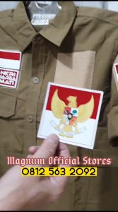 Logo HANURA Kemeja PDL Tactical  S - 5XL BONUS FREE 5 Emblem Patch Prepet Perekat Velkro Army