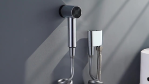 SG-K9028C-2 Gray or SG-K9028A-2 Silver Chrome Magnetic Wall-Mounted Cleaning Sprayer with 2M Hose Easy Clean No-Drill Installation
