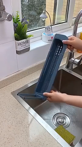 (1-3 Days Delivery)Sponge Holder for Kitchen Sink Adhesive Kitchen Sink Organizer for Brush/Dish Cloth/Sink Stopper Sponge Drainer Rack with Drainage to Keep Kitchen Bathroom Dry