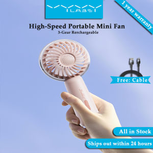 VYVYLABS Portable Mini Fan Rechargeable with Strong Wind 1200mAh Type-C 3-Gear Adjustable for Office Home&Outdoor&Car Desktop Gift