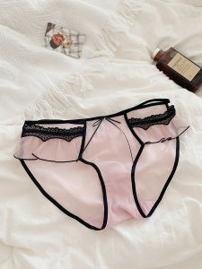 Bướm Pháp Thấp Vòng Eo Ren Quần Lót Nam Nữ Mỏng Mùa Hè Gợi Cảm Xuyên Thấu Pure欲 Vòng Hông Tam Giác Quần Thoáng Khí Quần Lót Nylon
