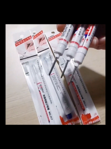 Long Head Oily Marker Pen Waterproof Quick-Dry for Deep Hole Metal Tile Woodworking 15pcs