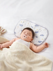 SHI YUE JIE JING | Infant Anti Spitting Pillow Moisture Wicking Breathable Cotton
