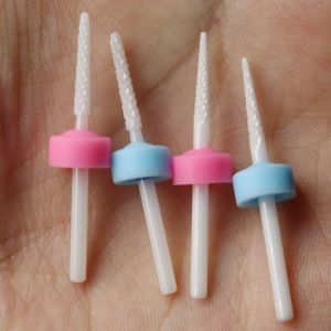 1/2Pcs 2.35mm Shank Ceramic Nail Drill Bit – Multi-Purpose Sharp Nail Drill for Gel Removal Cuticle Cleaning & Manicure Tool