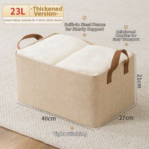 Foldable Handled Clothes Storage Box No Lid For Wardrobe