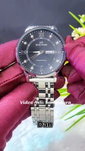 Jam Tangan Pria Bisnis Vavavoom Tahan Air Asli Original Kasual Import New Model Lexier Stainless Steel Anti Karat Kalender Date Luminous Bercahaya Quartz Analog Aksesoris Arloji Men Watches Desain Mewah Tren Cowok Bergaya Kekinian - JV16