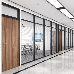 Fireproof Glass Partition Tempered Aluminum