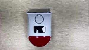 Independent Outdoor Solar Siren Alarm 120dB PIR Infrared Alarm Waterproof Burglar Security Alarm with A Remote Control