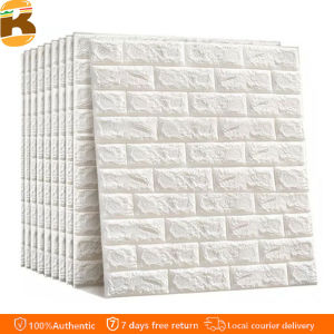 3D Brick Wall Stickers Brick Wall Panel Family Self Adhesive Brick Wallpaper for Background TV Bedroom Living Room Kitchen Decor  DIY Wallpaper Stone Textured 3D Foam Wallpaper Tiles White for Living Room Bedroom TV Background Home Decor