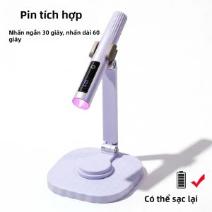 Đèn UV Mini Chuyên Nghiệp Để Làm Khô Móng Tay Có Chân Đế Cầm Tay Sạc Được Dành Cho Gel Có Màn Hình Hiển Thị