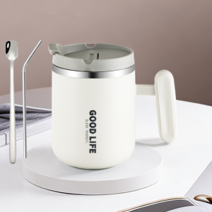 Modern 304 Stainless Steel Coffee Mug with Lid for Office And Home Use High Aesthetic Value Water Cup for Men And Women