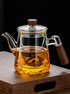 Thickened Glass Tea Pot for Office Use Tea Brewing Kettle Tea Water Separation Tea Cup Heat Resistant Home Office Tea Maker