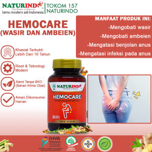 Obat Wasir anak dan dewasa Ambeien Kapsul Ekstrak Daun Ungu Hemocare isi 50 kapsul