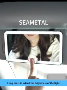 Cermin Makeup Dengan Lampu Mobil Led Layar Sentuh Dapat Disesuaikan Untuk Sun Visor Mobil SEAMETAL