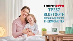 ThermoPro TP357 80M Smart Wireless Digital Thermometer Hygrometer Indoor Mini Room Thermometer Weather Station With Data