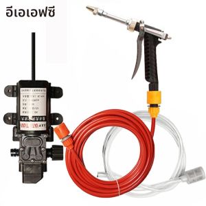 เครื่องซักผ้ารถยนต์แบบพกพาปั๊ม 12V แรงดันสูงรถยนต์เครื่องซักผ้าชุดมินิปืนฉีดน้ําไฟฟ้าพร้อมการป้องกันกระแสเกิน
