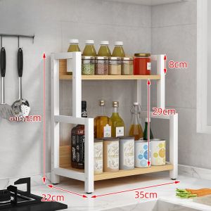 Kitchen Multi-layer Spice Rack Storage Shelf Oil Salt Sauce Condiment Organizer Island Countertop Corner Space Saver