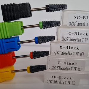 Mũi mài sứ (Ceramic Nail Drill Bit) hình thang răng thẳng đầu bằng chuyên dụng loại bỏ gel đánh bóng móng và làm sạch móng