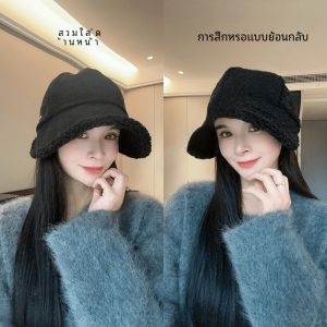 หมวกเบสเก็ตบอลแบบสวมสองหน้าผ้าขนสัตว์สำหรับผู้หญิงในฤดูใบไม้ร่วงและฤดูหนาว หมวกบังแดดแบบสวมสองหน้าแบบสวมได้สองด้านสำหรับผู้หญิง
