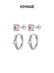 ZHENGZHAO | Pink Rose Cut Titanium Steel Zircon Women Earring Healing