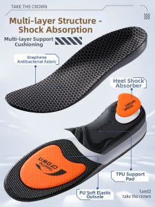 MICUI | Shock Absorption Arch Support Insole for Tennis Shoes