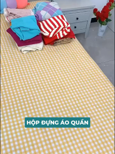 Hộp vải đựng quần áo khung thép NAGO chịu lực cao thùng vải đựng đồ gấp gọn tiện lợi khóa kéo tuivai dung quan ao