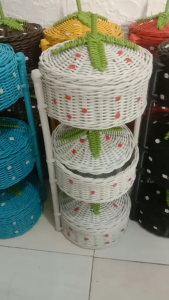 Rak Tempat Bumbu Dapur Set Wadah Toples 3 Susun Kotak Telur  Keranjang Bawang Mini rotan Estetik Unik 2 dan 3 Sekat Kekinian Hiasan Rak Gantung Rak Susun Rak Multifungsi Set Wadah Bumbu