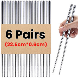 Stainless Steel Chopsticks Reusable Japanese Korean Chinese Chopsticks Sushi Food Non-Slip Sticks Household Kitchen Tableware
