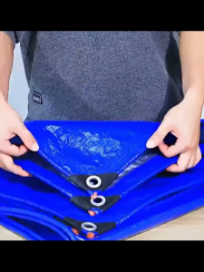 Tarpaulin กันน้ำ ผ้าใบกันฝน กันแดด ผ้าใบกันน้ำ กันฝน รังสีอัลตราไวโอเลตสะท้อนแสง ความต้านทานแรงดึงที่ดี พับง่าย