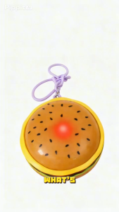 Hamburger Palawit sa Bag – May Red Light Pang-Bata Cute Keychain Toy
