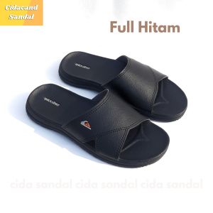 Sandal Slop Slide Pria Kulit Sintetis Premium Casual