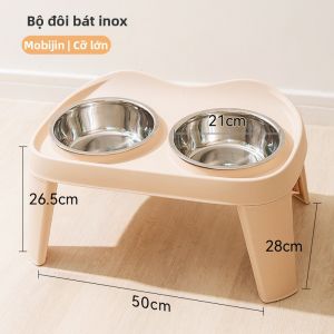 hipidog | Bát Đựng Thức Ăn Gấp Đôi Chất Liệu Inox