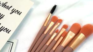 Full bộ cọ trang điểm cá nhân 8 cây tặng kèm túi Zip Set cọ trang điểm gồm 8 cây lông dày mịn dễ tán phấn