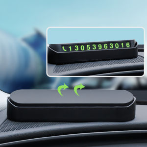 Glowing Car Phone Number Plate ABS Temporary Parking Sign with Custom Number for Windshield Dashboard Gift