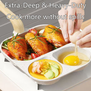 3-in-1 Non-Stick Breakfast Pan – Egg Hamburger & Steak Multifunctional Cooking Pan for Home