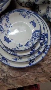 DĨA TRÒN GỐM SỨ HỌA TIẾT CÁ CHÉP HOA SEN  – ĐỦ SIZE (16CM 18CM 20CM 23CM)