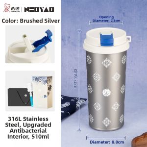 HEENOOR | Insulated & Cold Keeping Antibacterial Portable Cup