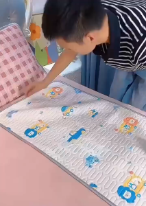 [Tặng Kèm Gối] Chiếu Điều Hòa Cao Su Non Cho Bé Mùa Hè Chất Liệu Mát Lạnh Thoáng Khí Chiếu Ngủ Trưa