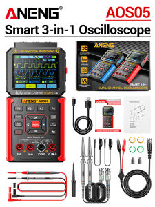 ANENG | ANENG AOS05 Multifunctional 50MHz Portable Digital Oscilloscope Multimeter Signal Generator 3-in-1 Dual Channel Maintenance Tool