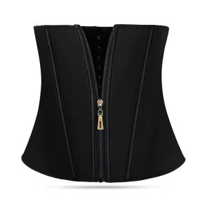 1PCS Women Underbust Waist Trainer Cincher Zipper 3 Row Hooks Corset Tummy Control Shaper For Workout Postpartum Recovery & Dai