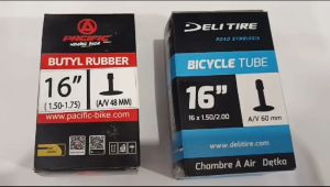 BAN DALAM SEPEDA 16 X 1.50 1.75 1.95 2.00 150 175 195 200 PENTIL PANJANG AV FV PRESTA 48 60 MM 16X1.50 16X1.75 DELI TIRE PACIFIC UNITED