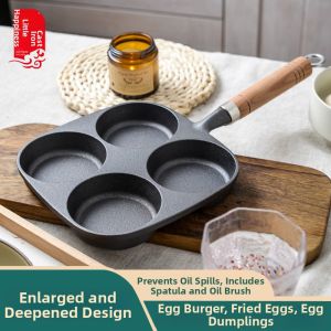 Deepened Cast Iron No-coating Non-stick Pan