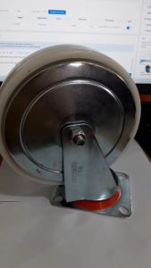 Roda nilon hidup 8 inch Digunakan untuk pintu besi dan stainless.