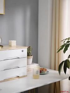 STOCKFully Lockable Desktop Storage Drawer Type Solid Wood Desk Top Organizer Multi-layer Sundries Storage Cabinet Wooden kline21.sg